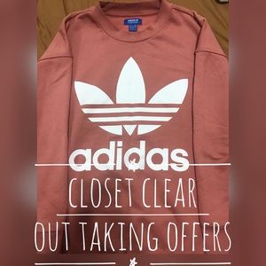 Adidas (Pink) Salmon Oversize Pullover Sweater